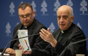 مؤتمر صحافيّ في دار الصحافة الفاتيكانيّة تزامنًا مع انطلاق سنة الصلاة التحضيريّة ليوبيل 2025 مصدر الصورة: دانييل إيبانيز/آسي مينا