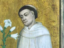 لوحة من القرن الخامس عشر للفنّان إنغويران كارتون تُظهر القدّيس روبرتوس دو موليسم