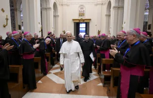 البابا لاوون الرابع عشر يلقي كلمة في ختام أعمال مجلس الأساقفة الإيطاليّين في أسيزي مصدر الصورة: فاتيكان ميديا