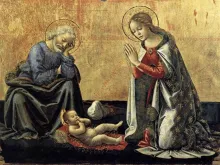 لوحة «السجود للطفل» بريشة الفنّان الإيطاليّ دومينيكو جيرلاندايو