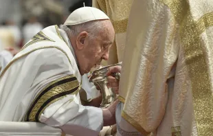 البابا فرنسيس يترأّس قدّاس الميرون في بازيليك القدّيس بطرس-الفاتيكان مصدر الصورة: فاتيكان ميديا