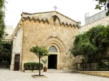 الواجهة الخارجيّة لـ«كنيسة الجلد»، المحطّة الثانية في طريق الآلام، القدس-الأراضي المقدّسة