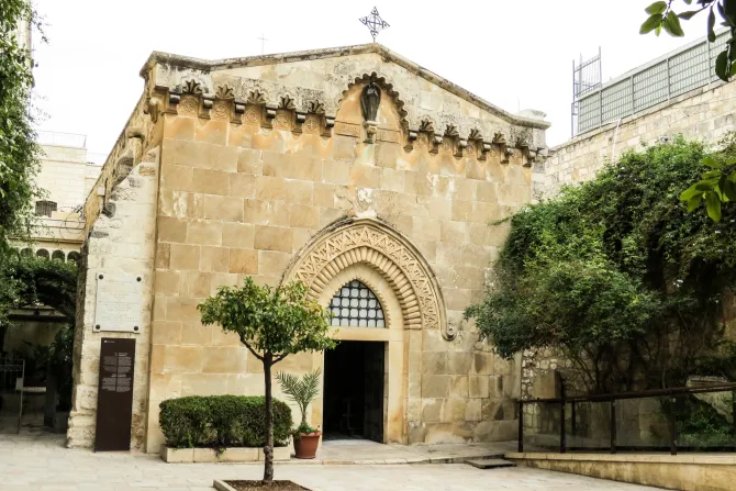 الواجهة الخارجيّة لـ«كنيسة الجلد»، المحطّة الثانية في طريق الآلام، القدس-الأراضي المقدّسة