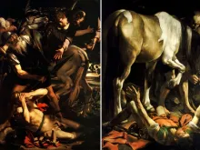 لوحتا «الاهتداء على طريق الشام» (إلى اليمين) و«اهتداء القدّيس بولس» (إلى اليسار) للفنّان كارافاجيو