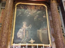 لوحة للقدّيس أندراوس أفيلينو في الكابيلا المكرّسة على اسمه في بازيليك سانت أندريا ديلا فالي-روما. وفيها يظهر أفيلينو في آخر لحظات حياته، يتعرّض لسكتة دماغيّة عند بدء الذبيحة الإلهيّة.