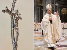 البابا لاوون الرابع عشر يبدأ استخدام عصا رعاية جديدة في خلال الليتورجيّات الحبريّة