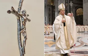 البابا لاوون الرابع عشر يبدأ استخدام عصا رعاية جديدة في خلال الليتورجيّات الحبريّة مصدر الصورة: فاتيكان ميديا