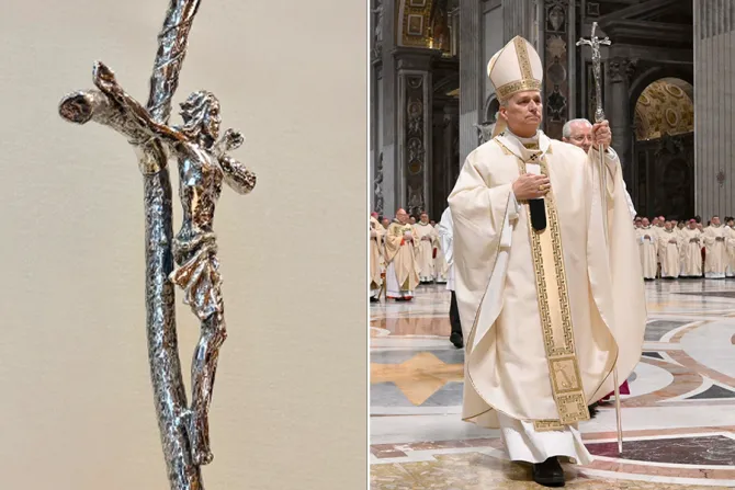 البابا لاوون الرابع عشر يبدأ استخدام عصا رعاية جديدة في خلال الليتورجيّات الحبريّة