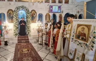 إبراهيم يدشّن كنيسة القدّيسة بربارة في زحلة-لبنان مصدر الصورة: أبرشيّة الفرزل وزحلة والبقاع للروم الملكيّين الكاثوليك