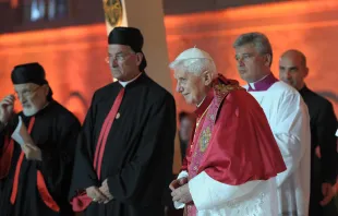 البابا بنديكتوس السادس عشر يلتقي الشبيبة في بكركي-لبنان في العام 2012 Provided by: Vatican Media