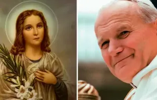 البابا القديس يوحنا بولس الثاني والقديسة ماريا غوريتي Provided by: Public domain / L'Osservatore Romano