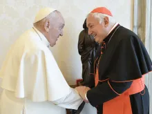 البابا فرنسيس يلتقي الكاردينال أفيلين في أبريل/نيسان الماضي