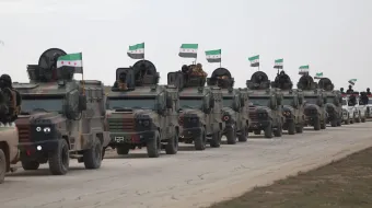 قوات الأمن السورية في طريقها إلى مدينة القامشلي مصدر الصورة: وزارة الداخلية السورية