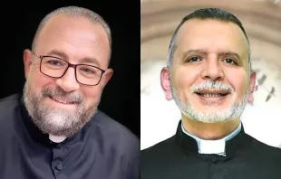 المطران متى شفيق (إلى اليمين) والمطران توماس وليم (إلى اليسار) Provided by: Egyptian Catholic Media Office