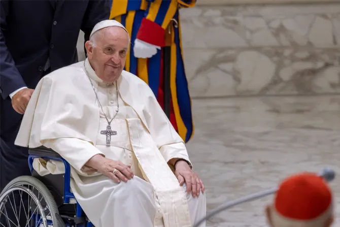 البابا يدخل إلى قاعة بولس السّادس للمقابلة العامّة