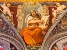لوحة للنبي أشعيا بريشة الفنّان بييترو غالياردي في كنيسة القديس جيرولامو للكرواتيين-روما