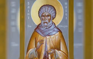 أيقونة للقديس موسى الحبشي بريشة جوليا هايز Provided by: Avow of conversation-Wordpress/Pinterest