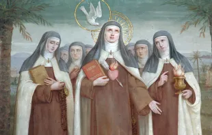 لوحة للقدّيسة تريزا الأفيليّة تتوسّط الطوباويّتَيْن حنّة ليسوع وحنّة للقدّيس برلتماوس في دير ستيلا ماريس-الأراضي المقدّسة مصدر الصورة: Zvonimir Atletic/Shutterstock