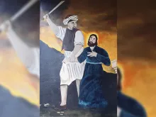 لوحة للقدّيس يعقوب المقطّع في بلدة تللسقف-العراق