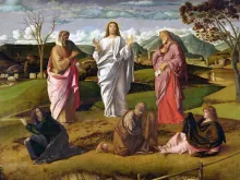 لوحة تجلّي المسيح على الجبل للفنّان جوفاني بيليني