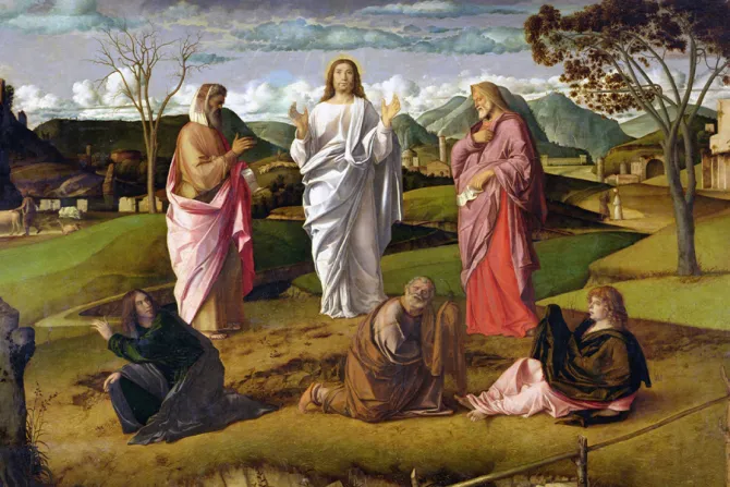 لوحة تجلّي المسيح على الجبل للفنّان جوفاني بيليني