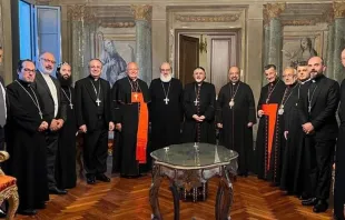 الراعي في لقاء يجمع بطاركة وكرادلة كاثوليك وأرثوذكس في مقرّ بطريركيّة السريان الكاثوليك في روما Provided by: Syriac Catholic Patriarchate