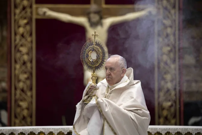 البابا فرنسيس في عيد الجسد الإلهي في 14 حزيران 2020