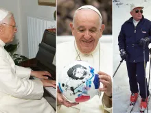 البابا يوحنا بولس الثاني يتزلّج، والبابا فرنسيس يحمل كرة قدم، والبابا بنديكتوس السادس عشر يعزف على البيانو