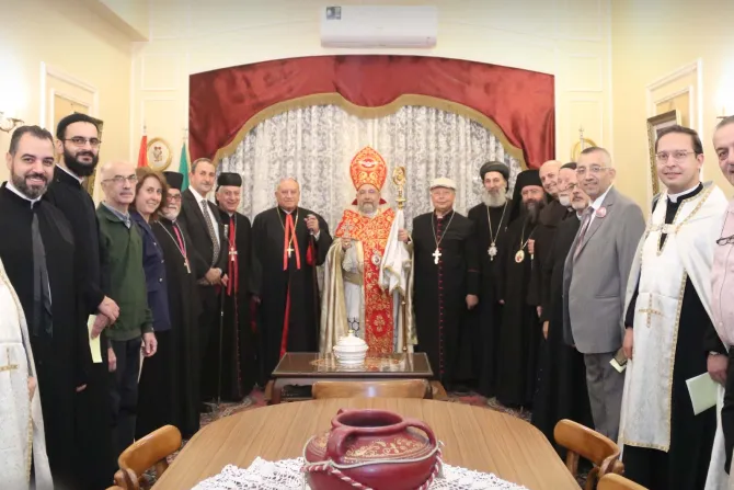 جانبٌ من قدّاس الشكر في كنيسة السيّدة أمّ المعونات-حلب لمناسبة إعلان قداسة إغناطيوس مالويان