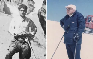 يوحنّا بولس الثاني في رحلة تزلّج وبيير جورجيو فراسّاتي يتسلّق أحد الجبال مصدر الصورة: فاتيكان ميديا وPublic Domain