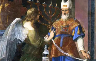 زكريّا الكاهن نالَ حُظْوة وشرفًا  حين اختاره التدبير الإلهيّ مصدر الصورة: Junio231979/Pinterest