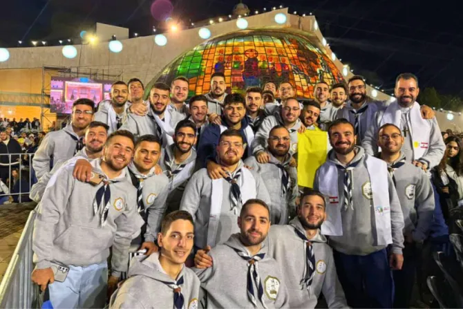 جانب من مشاركة كشّاف الموارنة في حلب في محطّات رحلة البابا لاوون الرابع عشر إلى لبنان