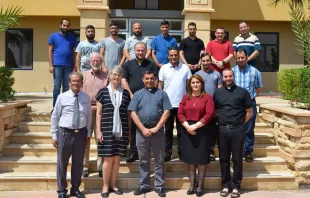 تلاميذ المعهد وأساتذته في العام 2019 مصدر الصورة: جورجينا حبابه/آسي مينا