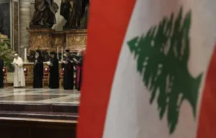 البابا فرنسيس مترئسًا «يوم التأمّل والصلاة من أجل لبنان» في 1 يوليو/تموز 2021 Provided by: Vatican Media