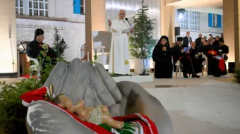 البابا لاوون الرابع عشر يلتقي الشباب في صرح البطريركيّة المارونيّة في بكركي مصدر الصورة: فاتيكان ميديا