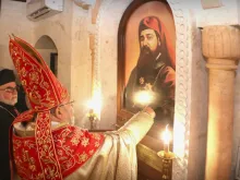 جانبٌ من قدّاس الشكر في كنيسة السيّدة أمّ المعونات-حلب لمناسبة إعلان قداسة إغناطيوس مالويان