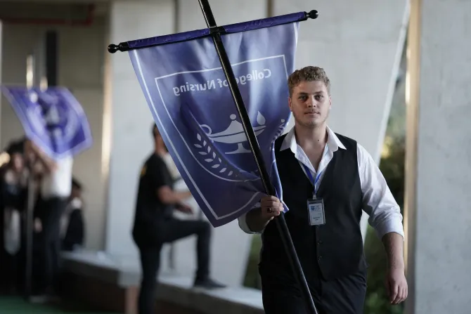 جانب من احتفال الجامعة الكاثوليكيّة في أربيل بتخرّج الدفعة الخامسة من طلبتها للعام الأكاديميّ 2024-2025