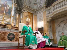 البابا لاوون الرابع عشر يترأّس القدّاس الإلهيّ في كنيسة القدّيسة حنّة-الفاتيكان