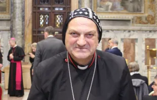 جانبٌ من حفل تكريم المطران يعقوب مراد في الفاتيكان أمس مصدر الصورة: رومي الهبر/آسي مينا