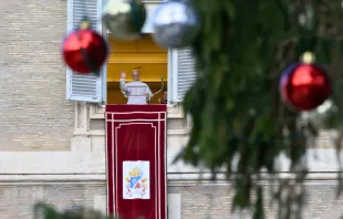 البابا لاوون الرابع عشر يتلو صلاة التبشير الملائكيّ مع المؤمنين في ساحة القدّيس بطرس الفاتيكانيّة مصدر الصورة: فاتيكان ميديا