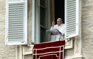 البابا فرنسيس في خلال صلاة التبشير الملائكيّ مع المؤمنين المحتشدين في ساحة القدّيس بطرس اليوم مصدر الصورة: فاتيكان ميديا