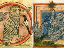 ارتبطت الطيور في النصوص المقدّسة والفنون الدينيّة بدلالات روحيّة ولاهوتيّة