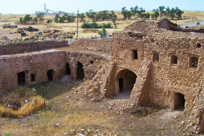 موقع دير مار إيليا الحيريّ قبل تفجيره على أيدي تنظيم داعش