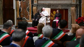 البابا لاوون الرابع عشر يلتقي أعضاء الجمعيّة الوطنيّة للبلديّات الإيطاليّة مصدر الصورة: فاتيكان ميديا