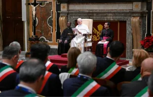 البابا لاوون الرابع عشر يلتقي أعضاء الجمعيّة الوطنيّة للبلديّات الإيطاليّة مصدر الصورة: فاتيكان ميديا