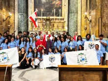 جانب من مشاركة شبيبة الكنيسة اللاتينيّة في يوبيل الشبيبة في روما