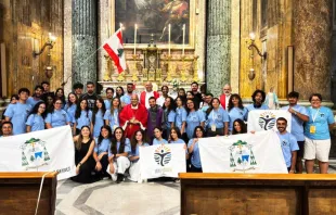 جانب من مشاركة شبيبة الكنيسة اللاتينيّة في يوبيل الشبيبة في روما مصدر الصورة: سارة بطرس