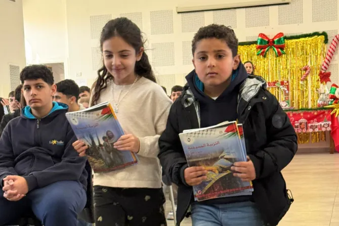 من احتفال مدرسة الفرير الثانويّة في القدس بعيد الميلاد الشهر الماضي
