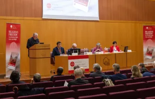 جانبٌ من مؤتمر إطلاق تقرير «عون الكنيسة المتألّمة» حول الحرّية الدينيّة في العالم مصدر الصورة: دانييل إيبانيز/آسي مينا