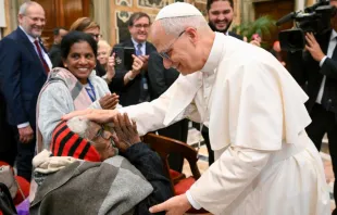 البابا لاوون الرابع عشر يلتقي المشاركين في المؤتمر الدوليّ الثاني لرعويّة المسنّين في القصر الرسولي الفاتيكانيّ اليوم مصدر الصورة: فاتيكان ميديا